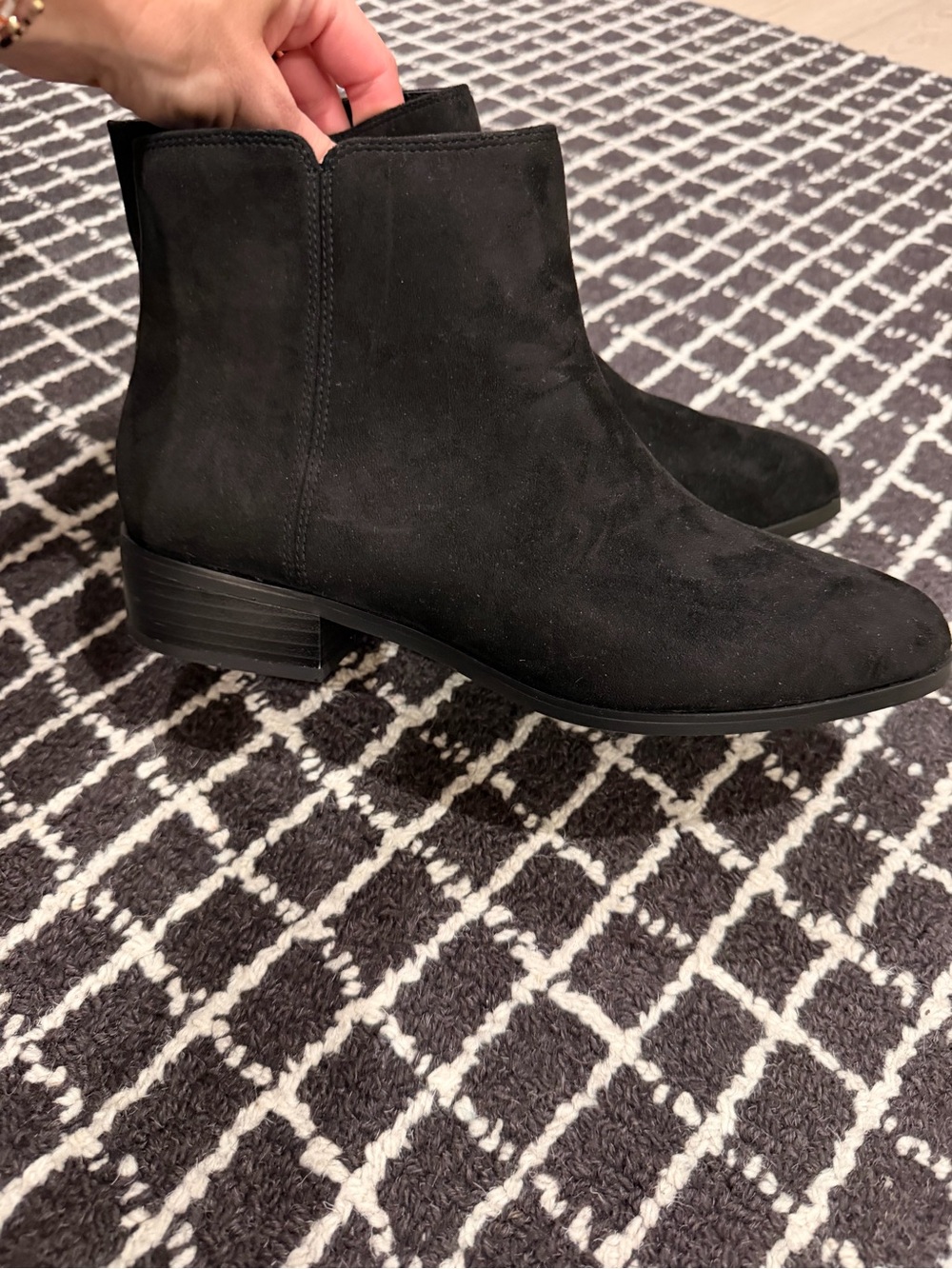 J. Crew Black Suede Ankle Booties